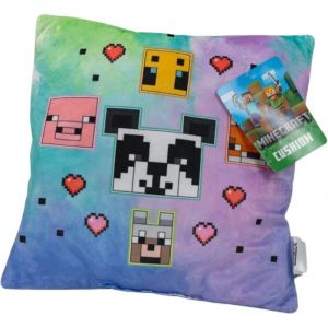 Aymax Coussin en Peluche Minecraft - Multicolore 35x35 cm