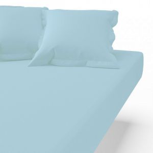 Image de Drap-housse coton Sanitized TERTIO - bleu lagon