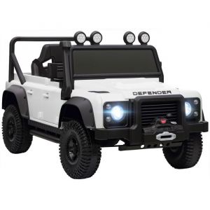 Voiture électrique enfants - AIYAPLAY - télécommande 24G 3 vitesses et 4 roues à suspension - PP et acier - 115x61x61cm - blanc