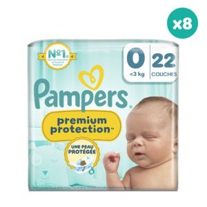 Pampers 8x22 Couches Premium - Taille 0