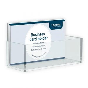 EUROPEL Porte carte de Visite, pour cartes format 55x95mm, Capacité 20mm, 350090, acrylique transparent