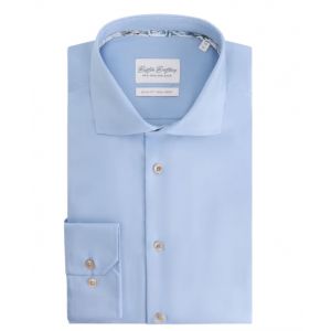 Chemise d'affaires Boston Brothers - Coton de haute qualité - Bleu clair - Taille 43 - Coton de haute qualité