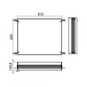 Emco Prestige Cadre d'encastrement pour armoire de toilette avec &eacute;clairage, 989700008,