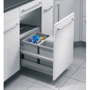 Hailo Poubelle de cuisine encastrable pour meuble coulissant 30L Separato K 450