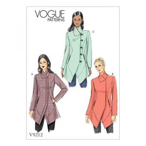 VOGUE PATTERNS 9212 A5 Patrons de Veste, Soie, Multicolore, Tailles 6–14