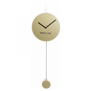Horloge Murale Dkd Home Decor Doré Fer Plastique Pendule 22 x 5,5 x 60 cm