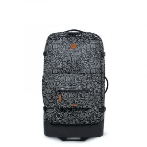 CABAIA Valise noir blanc pour femme et homme - Soft Suitcase Essentials Trolley L Amiens 310660