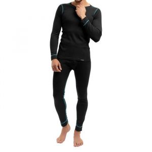 Celodoro CFLEX combinaison thermique - sous-v&ecirc;tements thermiques et de ski pour hommes avec manches longues POLARDRY - Noir/Bleu