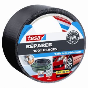 Image de Tesa Adhésif toilé REPARER 1001 Usages noir 10m