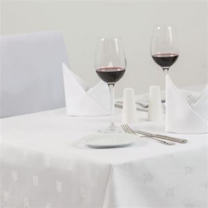 mitre Serviette blanche en coton motif feuille de lierre 550 x 550 mm - x 10 - 550