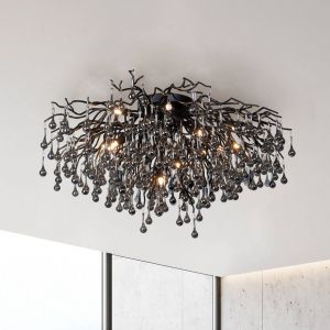 Paul neuhaus Lustre Icicle noir 100cm - 8092-18