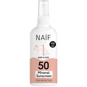 Naïf Mineral Sunscreen Spray Baby & Kids SPF50 - Wasserfestes Sonne...