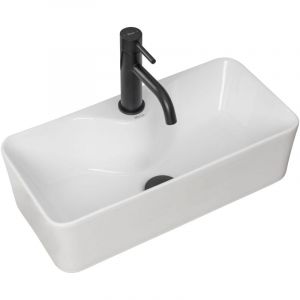Réa VASQUE À POSER MERY Lavabo Salle de Bain 505 x 250 x 140 mm en Céramique (Blanc)