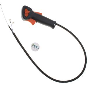 Jardiaffaires Poign&eacute;e de gaz avec c&acirc;ble compatible Stihl FS80, FS85 et KM85