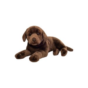Hermann Teddy Peluche labrador couché brun chocolat - 50 cm