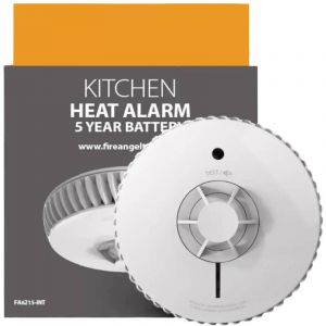 FireAngel FA6215-INT Détecteur de Chaleur pour Cuisine, Alarme de Chaleur pour Cuisine, logement – Remplace l’Appareil HT-630, Blanc