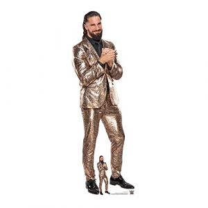 Star Cutouts Seth Rollins SC4160 Silhouette en Carton Taille réelle avec Mini Costume Doré