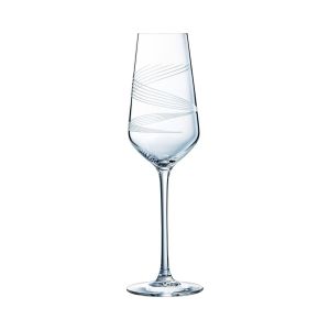 Image de Cristal d'Arques 4 flûtes à champagne 21cl Intense - Cristallin moderne 244 Transparent