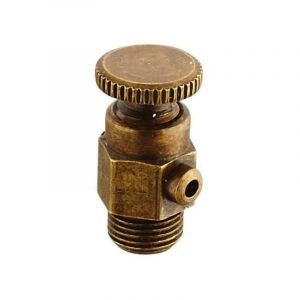 Purgeur de radiateur à volant 5x10 (1/8') en laiton bruni