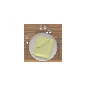 Soleil d'Ocre Alix Lot de 3 Serviettes de table, Polyester, Vert citron, 40x40 cm