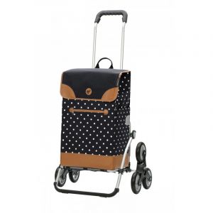 Andersen Chariot de courses monte-escaliers - Collection Royal Shopper design Aiko - 47L - Noir