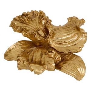 Atmosphera Objet déco fleur Belli doré 21x10cm créateur d'intérieur
