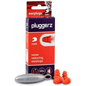 Pluggerz Road Uni-Fit Lot de 2 bouchons d'oreilles en silicone souple avec filtre unique pour atténuer les bruits ambiants