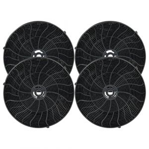 Vhbw 4x Filtres à charbon actif compatible avec Whirlpool AKR 851 G WH, AKR 851 G BL, AKR 851 IX, AKR 855 G WH, AKR 855 G BL hotte aspirante