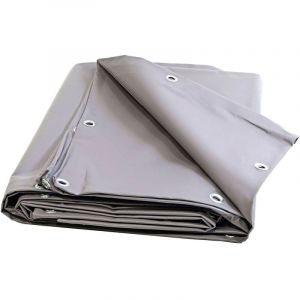 Image de B&acirc;ches Direct Toile pour pergola PVC 680 g/m&sup2; - Bache Ignifug&eacute;e M2 - 2 x 3 m - Grise PVC - etancheite toit terrasse - pergola opaque