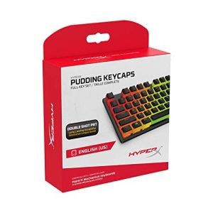 Image de Kingston Touches HyperX Pudding - Jeu Complet - PBT - {Noir} - Disposition Anglais am&eacute;ricain - 104 Touches, R&eacute;tro&eacute;clairage
