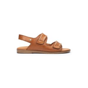 Pikolinos Sandales plates en cuir FORMENTERA W8Q - Couleur MARRON CLARO - Taille 36