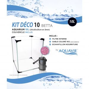 Aquavie Kit de démarrage pour aquarium Betta Deco