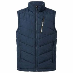 Reebok Puffer Vest 2-in-1 Hommes R&eacute;versible Gilet RBO15720-Batik-Bleu