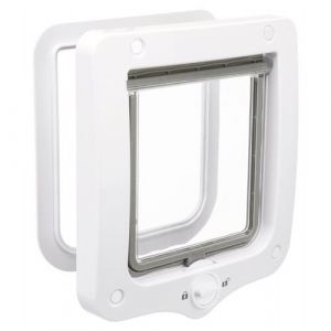 Animallparadise Chatière 2 positions blanc, 20 × 22 cm extérieur pour chat Blanc
