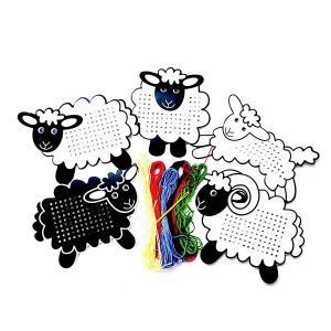 Eduplay Cartes à enfiler mouton, set de 5