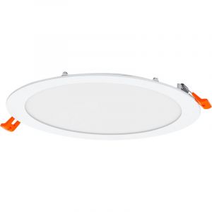 Osram Downlight Slim 225mm, spot encastrable LED, 22W, blanc chaud 3000K, 2000 lumens, design fin, IP20, installation facile pour salons et couloirs