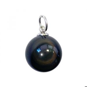 Pendentif Obsidienne Oeil Céleste - Pierre roulée