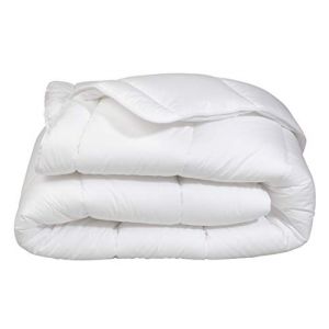 Home maison Couette au toucher peau de pêche en microfibre Blanc 160 x 220 cm