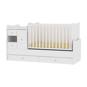 Image de Lorelli Lit bébé évolutif combiné transformable Mini max blanc