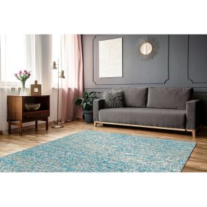 Arte Espina Paris Prix - Tapis En Cuir Fait Main finish Turquoise & Or 160 X 230 Cm