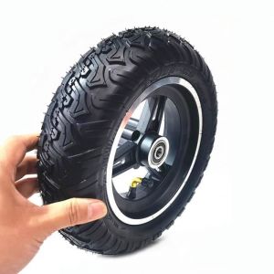 Pneu de Avant avec moyeu trottinette électrique Kugoo G2 Pro,Pneu pneumatique de 10 Pouces moyeu de Roue Remplacement