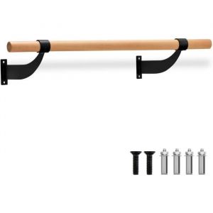 Barre de Danse Classique Murale de 120 CM Barre de Ballet en Bois Massif avec Hauteur Fixe Convient pour Yoga étirements