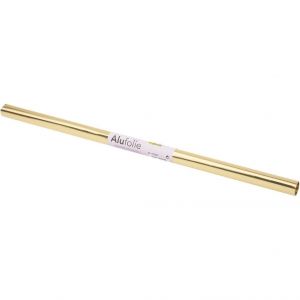 Image de Folia Papier aluminum, 50 x 80 cm, 90 g/m&sup2;, rouleau - Or/Or