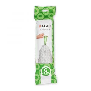 Brabantia Sac poubelle PerfectFit, Code G, 23-30LX10 - White