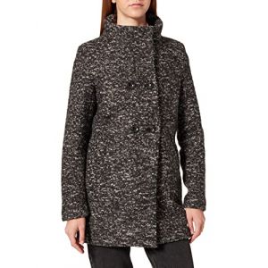 Only ONLNEWSOPHIA Wool Coat CC OTW Veste, Noir/Blanc, M Femme