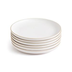 Lot de 6 assiettes plates, en grès mat, Nordik