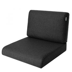 PillowPrim, Coussin de Chaise, pour Fauteuil en Rattan, Extérieur, de Palette, de Siège, Meubles en Rattan, Noir, 70 x 70 cm