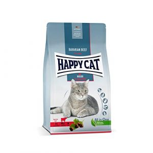 Happy cat Indoor Croquettes Chat Adulte, Bœuf des Préalpes 300 g