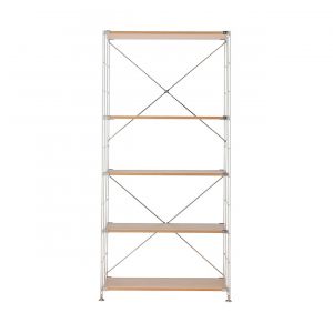 &Eacute;tag&egrave;re en acier inoxydable plaqu&eacute; ch&ecirc;ne (Dont Eco‐part. 3,90 &euro;) 8061