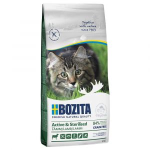 Bozita 2kg Active & Sterilised sans céréales agneau - Croquettes pour chat